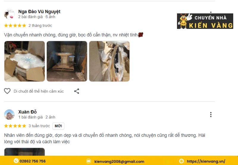 Dịch vụ chuyển nhà trọn gói Phường Phú Thọ
